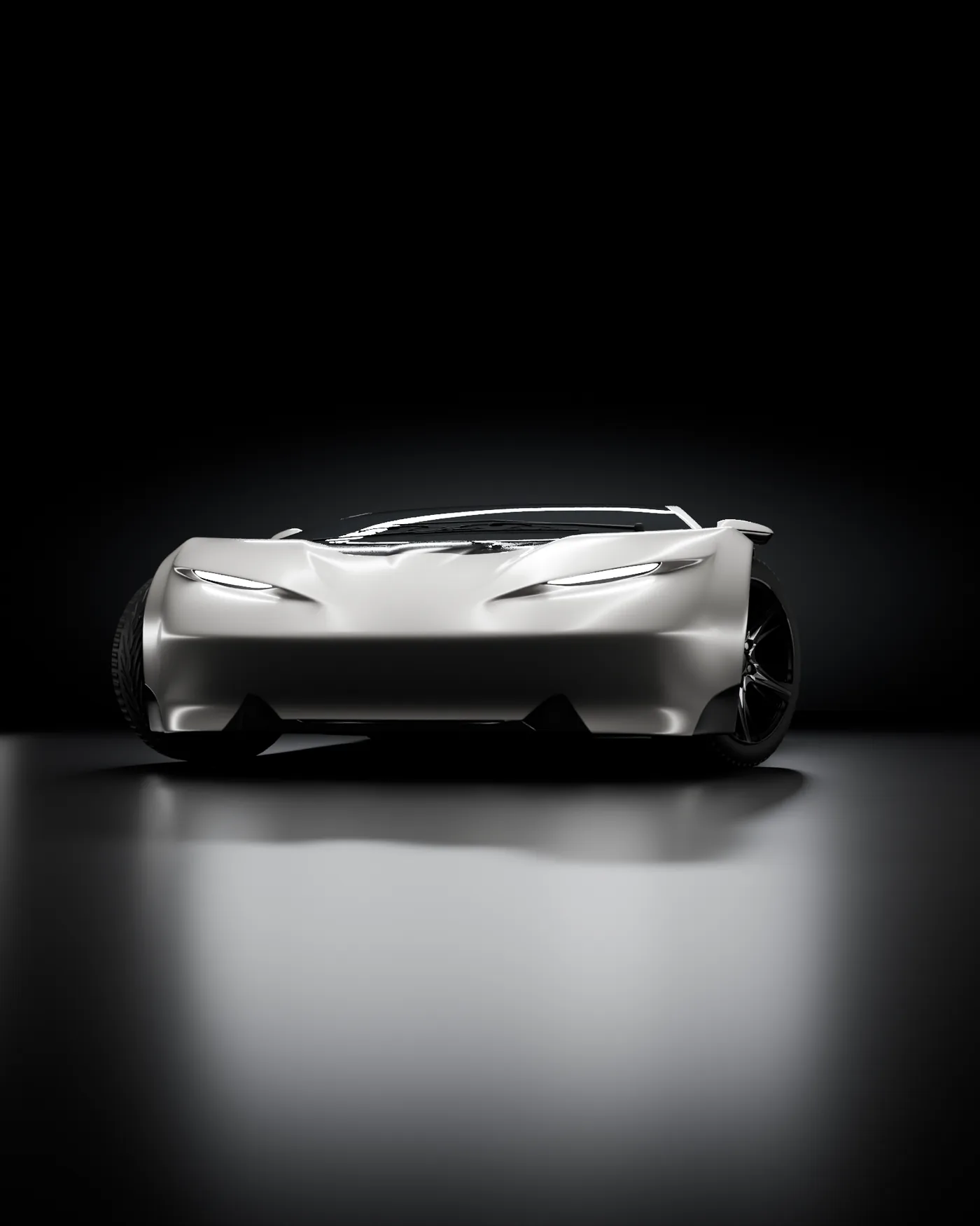 A pearl Vesper GT seen low from the front