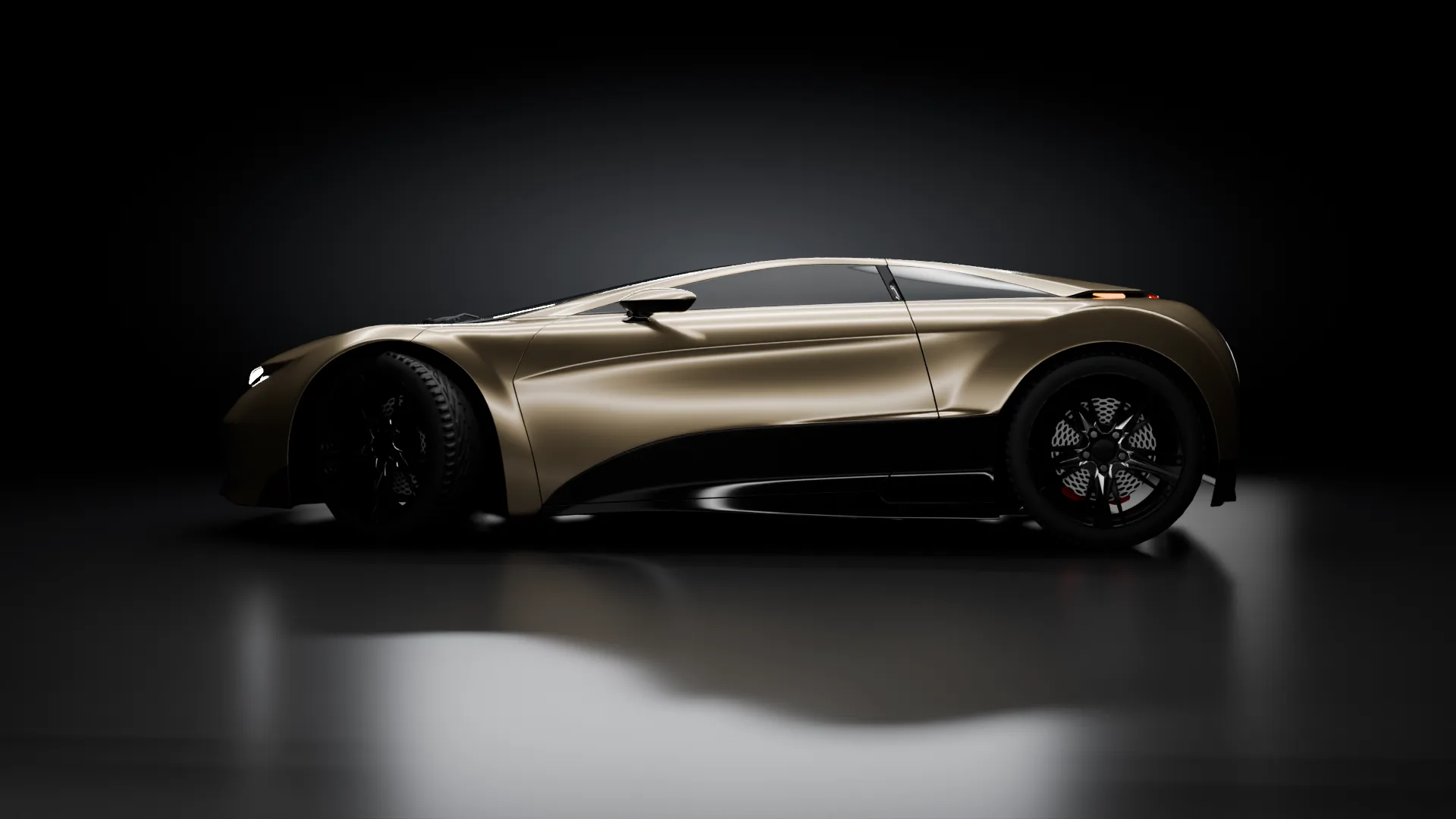 A champagne Vesper GT in side profile